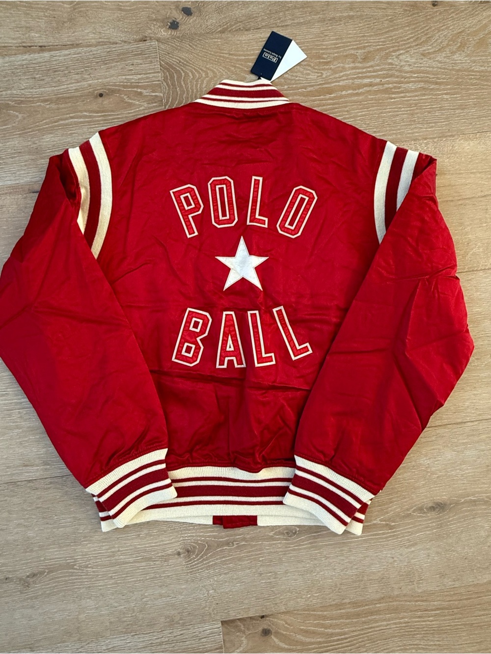 🔥 NWT Polo Ralph Lauren Polo Ball Satin Rally Jacket-Men’s Medium